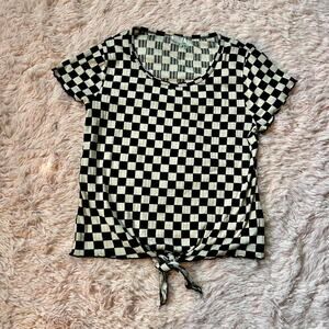 Checkered Grunge Indie Scene Core Punk Edgy Alternative Hipster Tie‎ Front Top